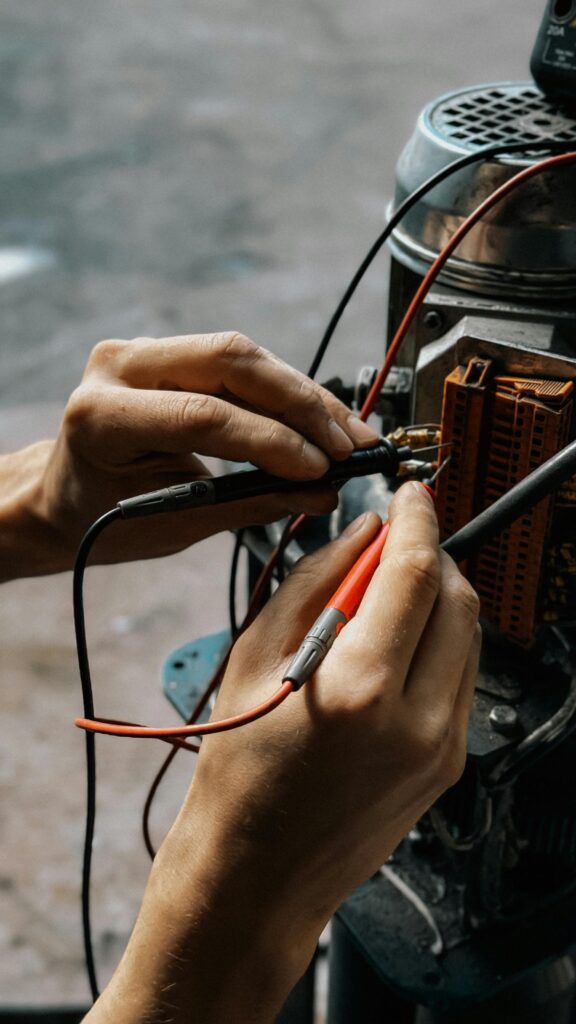 Technician Repairing Washing Machine